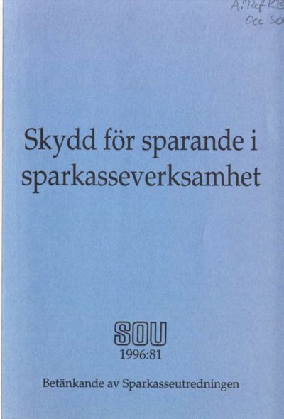 Omslaget till SOU 1996:81