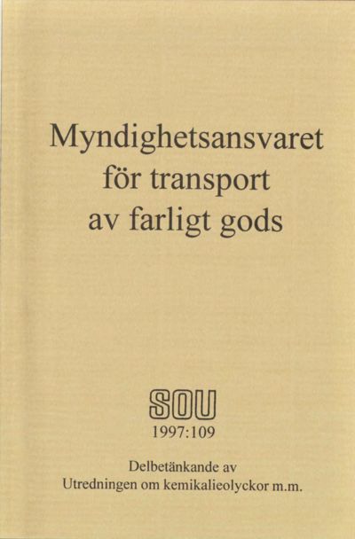 Omslaget till SOU 1997:109