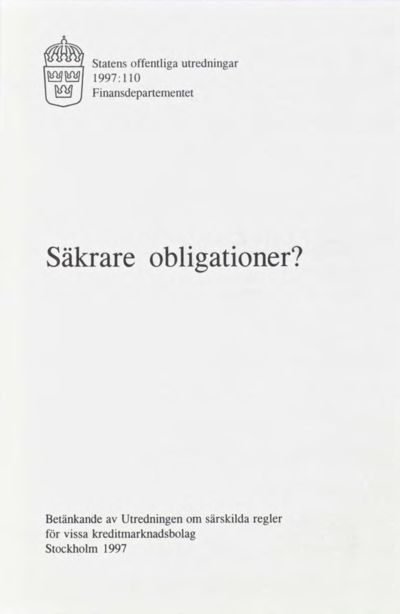 Omslaget till SOU 1997:110