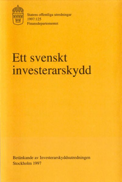 Omslaget till SOU 1997:125
