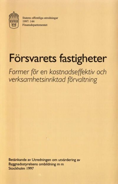Omslaget till SOU 1997:144
