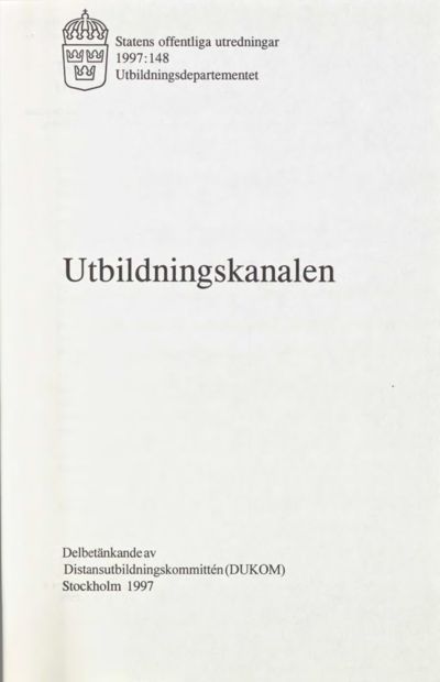 Omslaget till SOU 1997:148