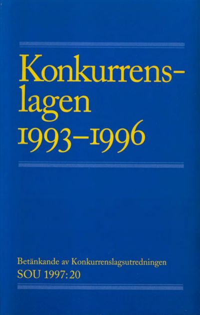 Omslaget till SOU 1997:20