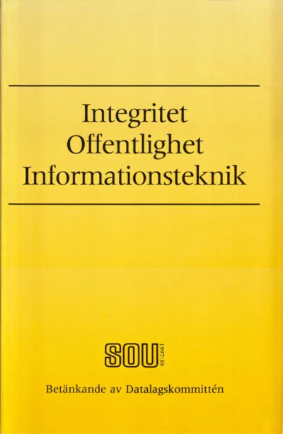 Omslaget till SOU 1997:39