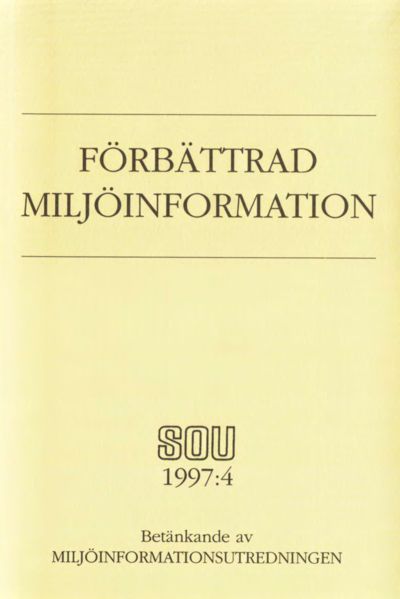 Omslaget till SOU 1997:4