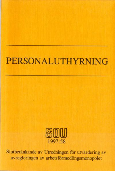 Omslaget till SOU 1997:58