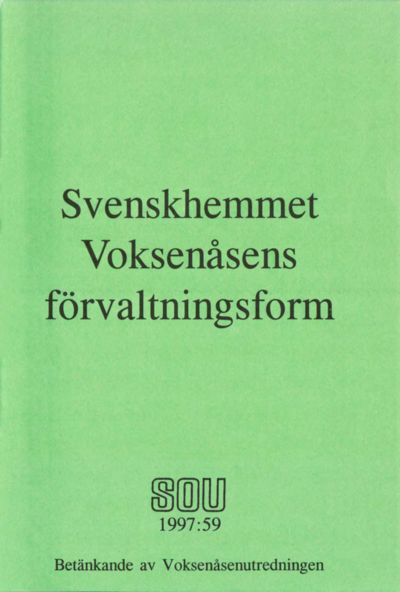 Omslaget till SOU 1997:59