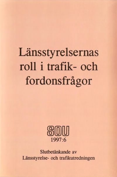 Omslaget till SOU 1997:6