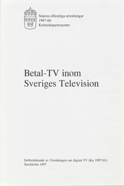 Omslaget till SOU 1997:60