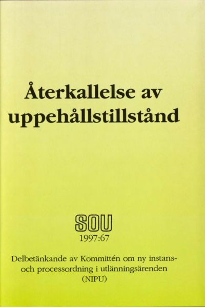 Omslaget till SOU 1997:67