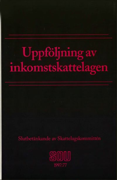 Omslaget till SOU 1997:77