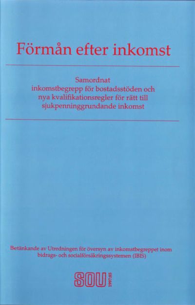 Omslaget till SOU 1997:85