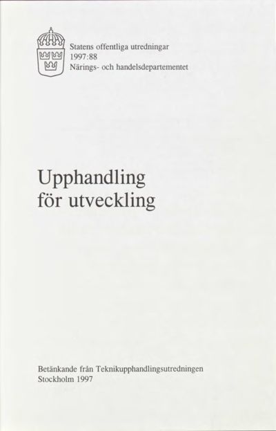 Omslaget till SOU 1997:88
