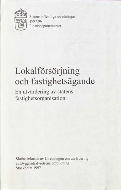 Omslaget till SOU 1997:96