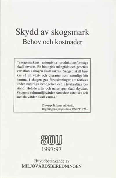 Omslaget till SOU 1997:97