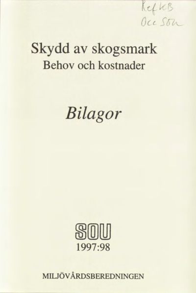 Omslaget till SOU 1997:98