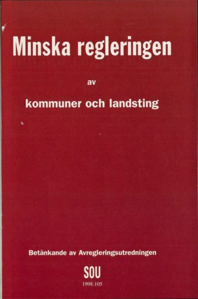 Omslaget till SOU 1998:105