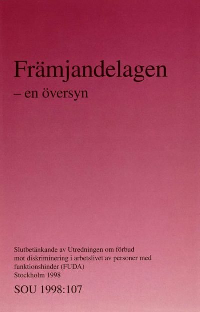 Omslaget till SOU 1998:107