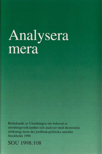 Omslaget till SOU 1998:108