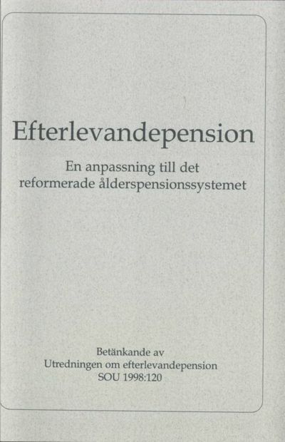 Omslaget till SOU 1998:120