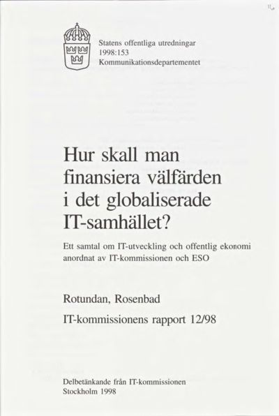 Omslaget till SOU 1998:153