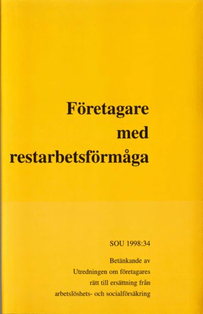 Omslaget till SOU 1998:34