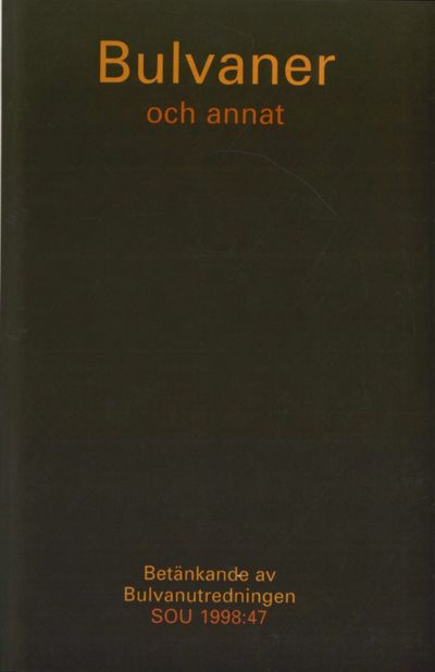 Omslaget till SOU 1998:47