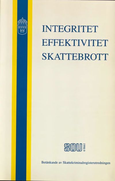 Omslaget till SOU 1998:9