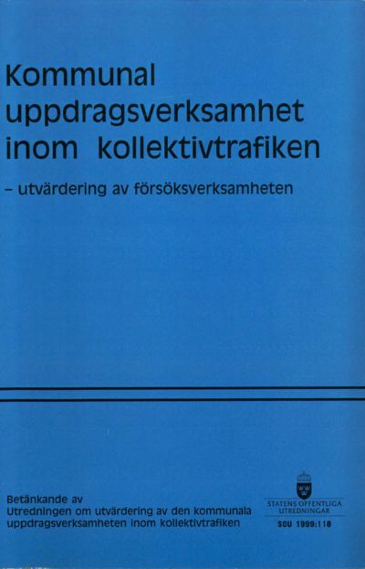 Omslaget till SOU 1999:118