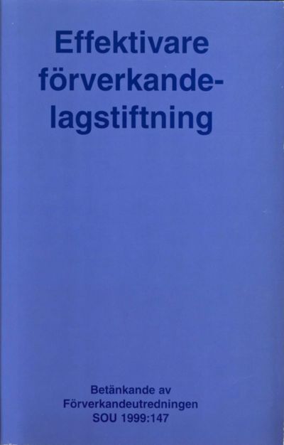 Omslaget till SOU 1999:147