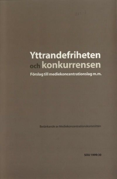 Omslaget till SOU 1999:30