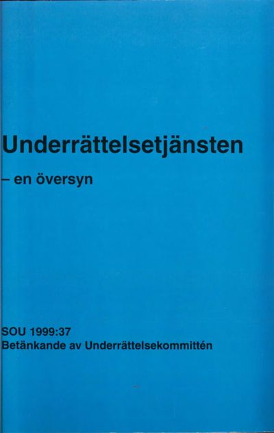 Omslaget till SOU 1999:37