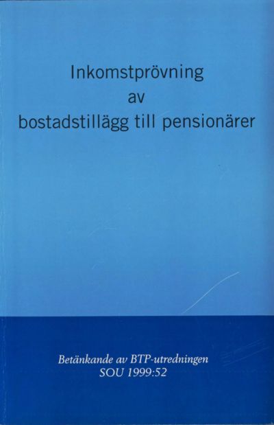 Omslaget till SOU 1999:52