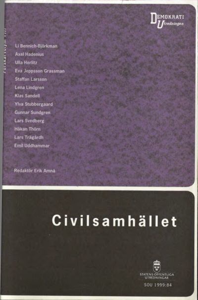 Omslaget till SOU 1999:84