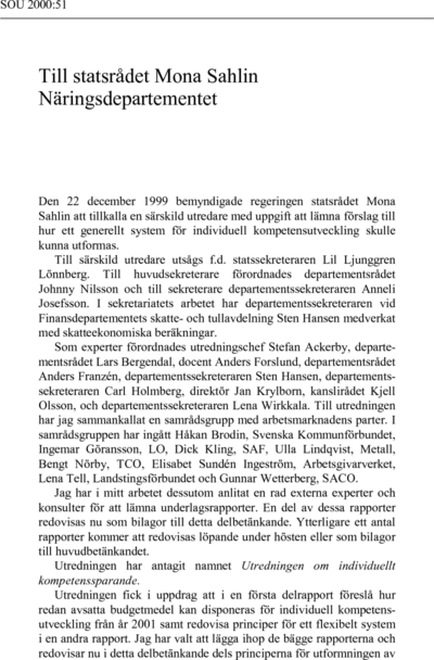 Omslaget till SOU 2000:51