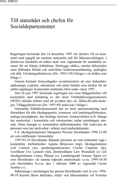 Omslaget till SOU 2000:91