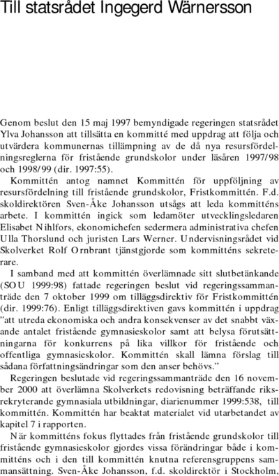 Omslaget till SOU 2001:12