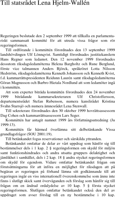 Omslaget till SOU 2001:19