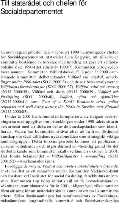 Omslaget till SOU 2001:53