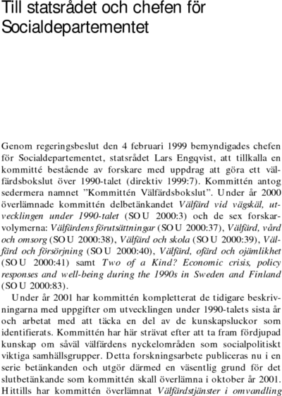 Omslaget till SOU 2001:55