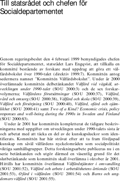 Omslaget till SOU 2001:56