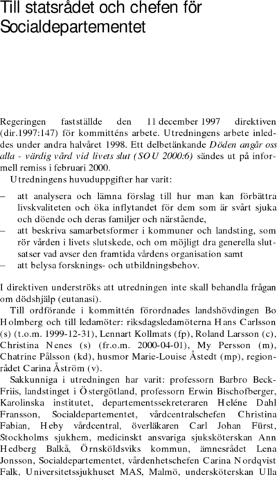 Omslaget till SOU 2001:6