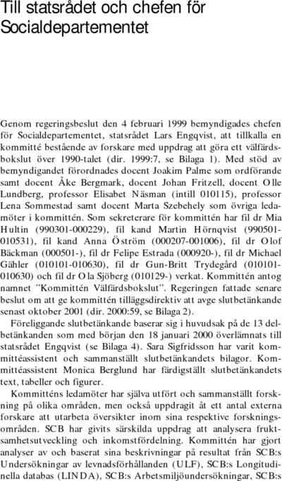 Omslaget till SOU 2001:79