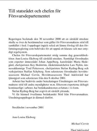 Omslaget till SOU 2001:98