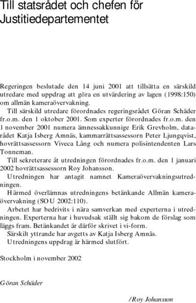 Omslaget till SOU 2002:110