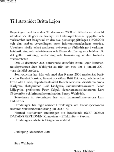 Omslaget till SOU 2002:2