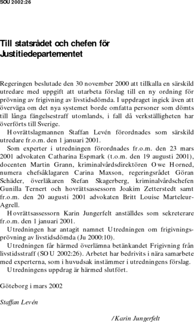Omslaget till SOU 2002:26