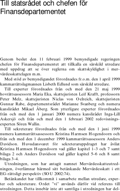 Omslaget till SOU 2002:74