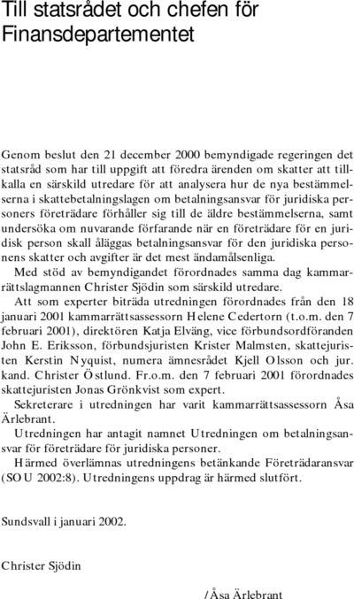 Omslaget till SOU 2002:8