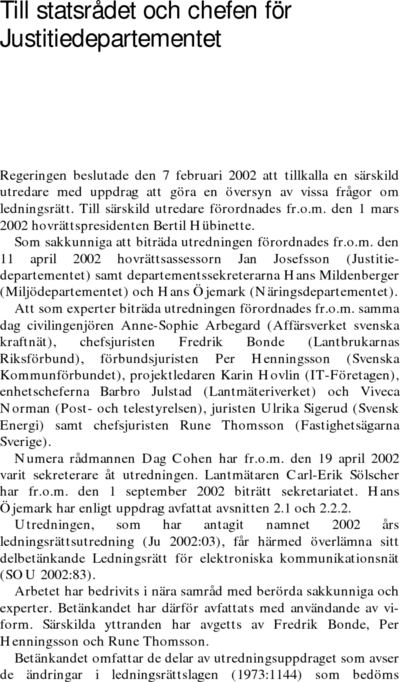 Omslaget till SOU 2002:83